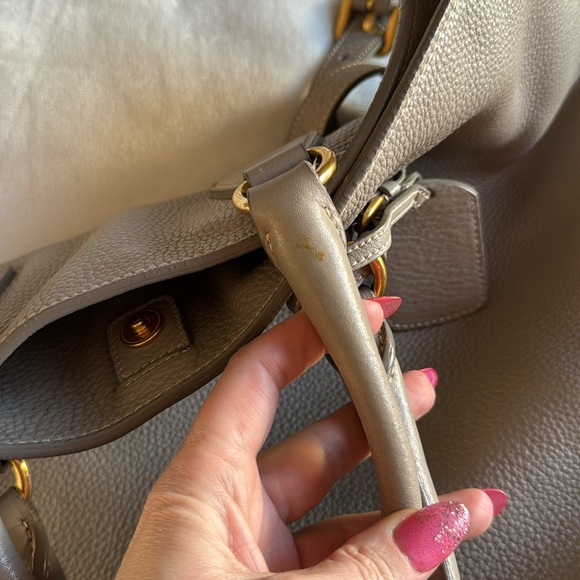 Prada Vitello Daino Side Zip Convertible Tote - Picture 15 of 16